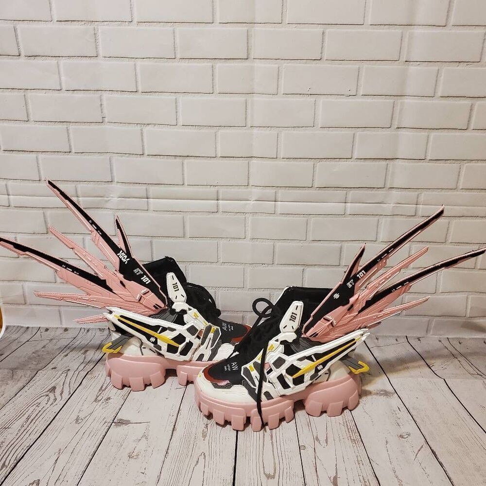 Anthony Wang Sour Sop 04 Gundam Wing Pink Sneakers US Women 8